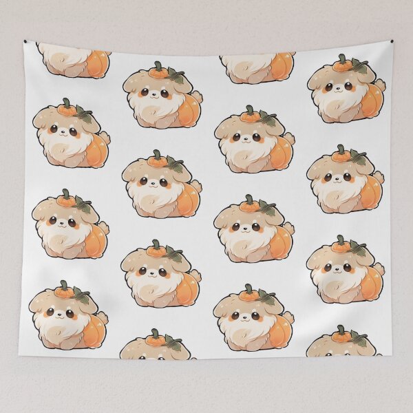 Item preview, Pumpkin Puppy: Cute and Playful Festive Delight designed and sold by TheBakaAnime.