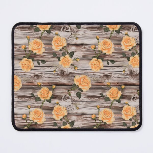 Item preview, Yellow Roses on Rustic Shabby Wood Texture Background designed and sold by Sturdust.