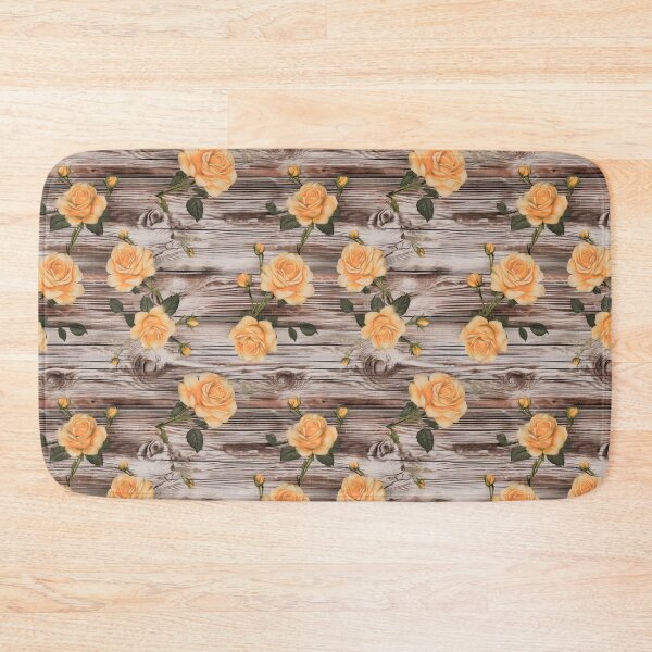 Item preview, Yellow Roses on Rustic Shabby Wood Texture Background designed and sold by Sturdust.