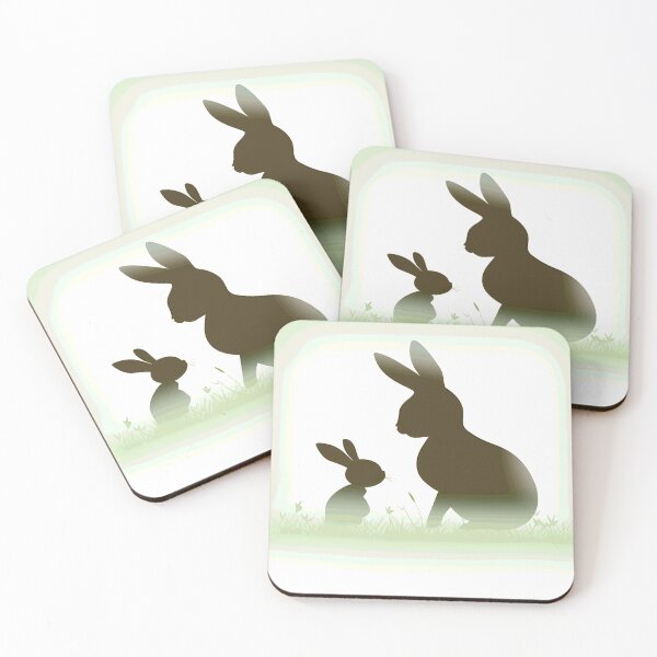 Item preview, two rabbits and grass 2023 tileartwork designed and sold by tileartwork.