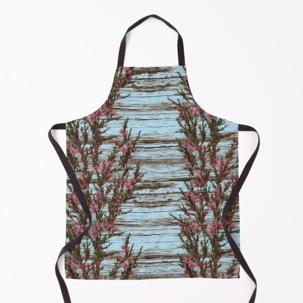 Item preview, Pink Flowers on Light Blue Distressed Wood Paneling designed and sold by Sturdust.