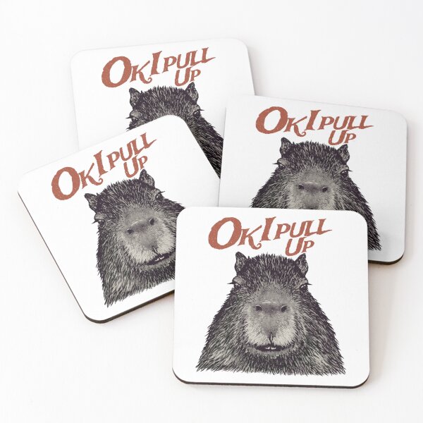 Artikelvorschau, Capybara - Ok, ich ziehe MEME Red Capybara His Name - Gort Capy Yuzu Pet Mat Bandana hoch entworfen und verkauft von Jerryfrancis.