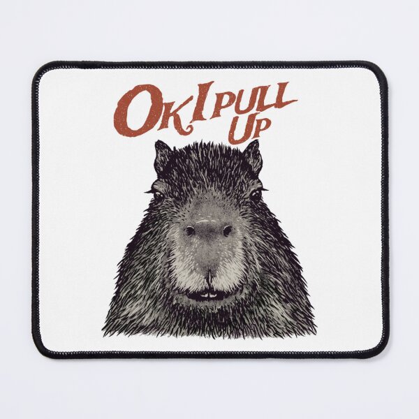 Artikelvorschau, Capybara - Ok, ich ziehe MEME Red Capybara His Name - Gort Capy Yuzu Pet Mat Bandana hoch entworfen und verkauft von Jerryfrancis.