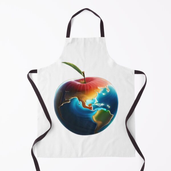 Item preview, The globe on an apple designed and sold by MyStickeroonies.