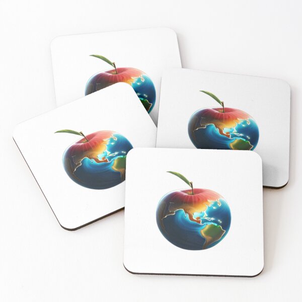 Artikelvorschau, Der Globus auf einem Apfel entworfen und verkauft von MyStickeroonies.