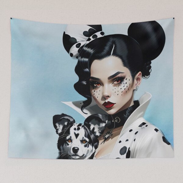 Aperçu de l'œuvre Minnie et son chien Fifi créée et vendue par UllaSformat.