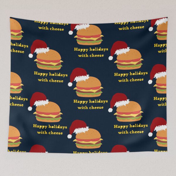 Item preview, happy holidays with cheese (1) designed and sold by shopbry2.