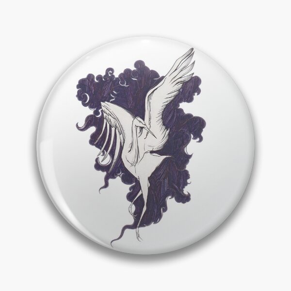 Item preview, Heron fights with black clouds/dark sides  designed and sold by Arte-Vivo.