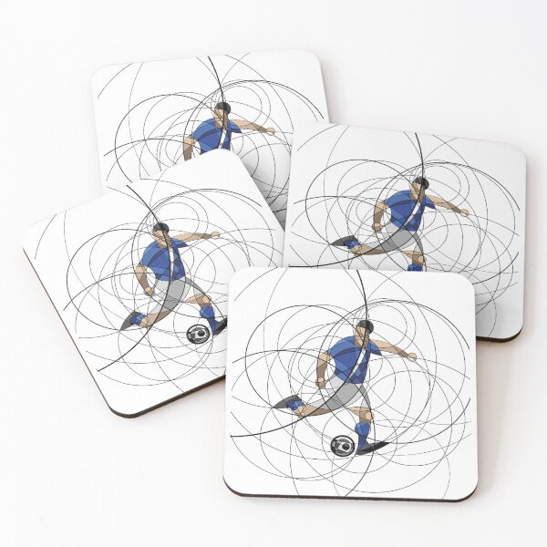 Item preview, Abstract soccer or football player with ball   designed and sold by LenorAufderhar.