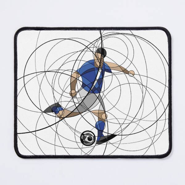 Item preview, Abstract soccer or football player with ball   designed and sold by LenorAufderhar.
