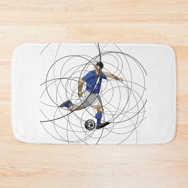 Item preview, Abstract soccer or football player with ball   designed and sold by LenorAufderhar.