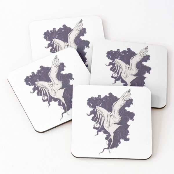 Item preview, Heron fights with black clouds/dark sides  designed and sold by Arte-Vivo.