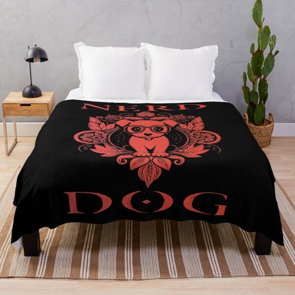 Aperçu de l'œuvre Nerd Dog - Rouge Clair créée et vendue par Soulemotion.