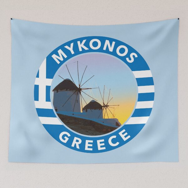 Item preview, Mykonos, Greece Round Emblem designed and sold by travelwitheric.