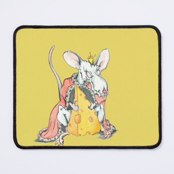 Item preview, cartoon mouse with a crown & cheese designed and sold by Arte-Vivo.