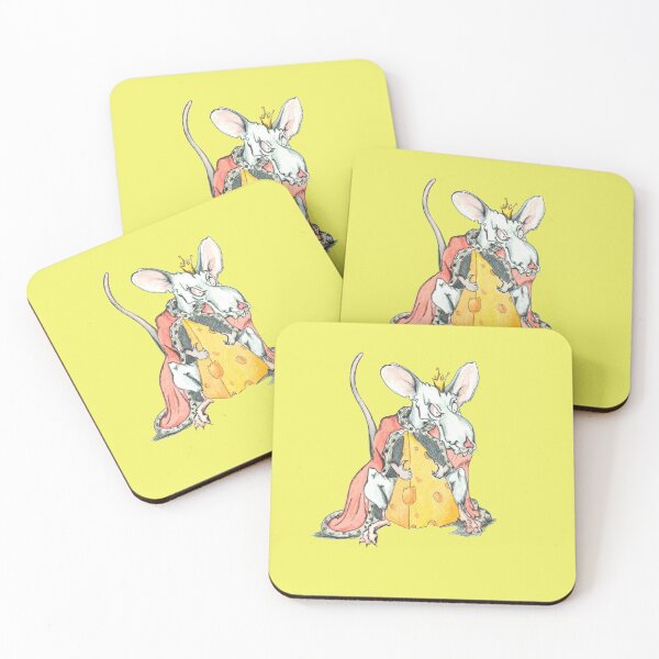Item preview, cartoon mouse with a crown & cheese designed and sold by Arte-Vivo.