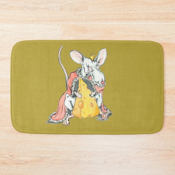 Item preview, cartoon mouse with a crown & cheese designed and sold by Arte-Vivo.