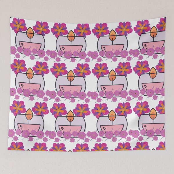Item preview, Flowers and oil Lamp Design designed and sold by PopArtFever.