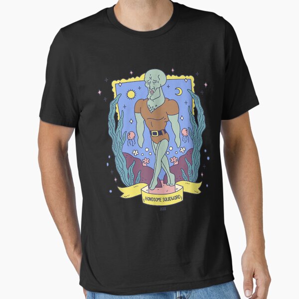 Vista previa del artículo con la obra «Bob Esponja Pantalones Cuadrados Calamardo Guapo Tarot», diseñado y vendido por ArchaimbauJoly.