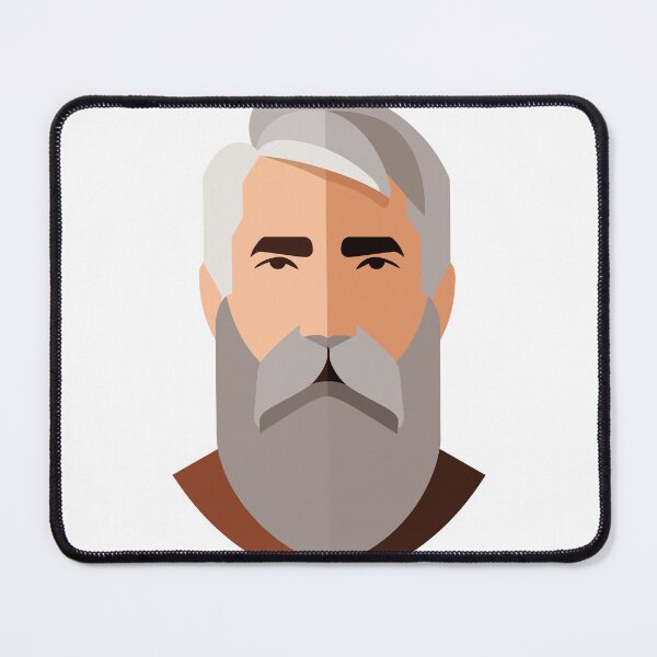 Item preview, A Potrait of a Hipster Grandpa designed and sold by a4mbs.