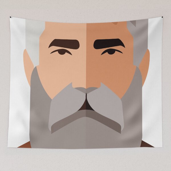 Item preview, A Potrait of a Hipster Grandpa designed and sold by a4mbs.