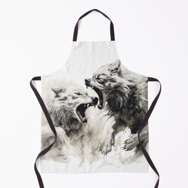 Item preview, Wolves fighting designed and sold by LazyLifestyle.