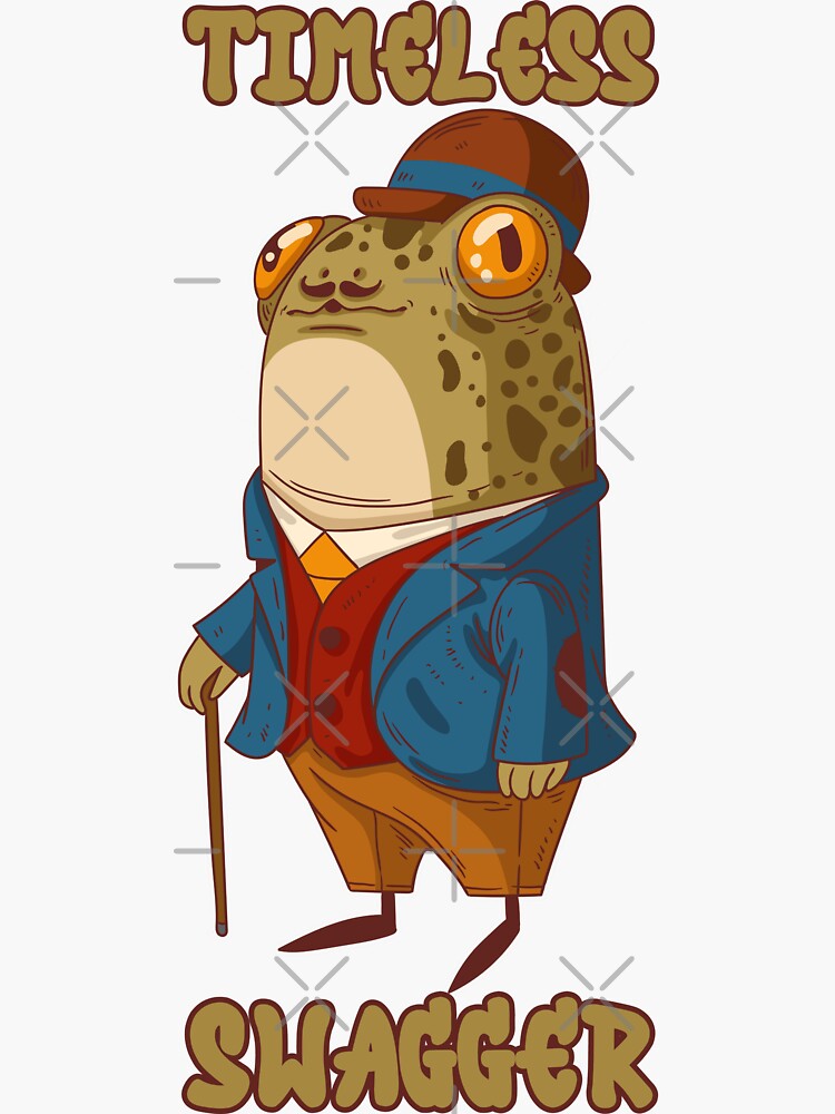 Timeless Swagger Funny Frog Vintage Gentleman