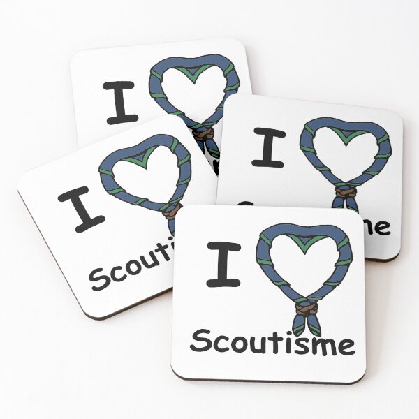 Item preview, Design I love scouting with blue/green heart-shaped scarf designed and sold by Artabbydesign.