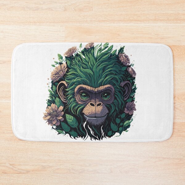 Item preview, Afro Style, Vintage Monkey Head, Flower Splash designed and sold by InnovativeGFX.
