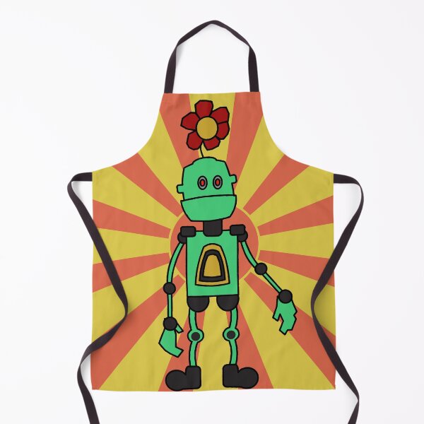 Item preview, retro flower robot designed and sold by pauloneill-art.