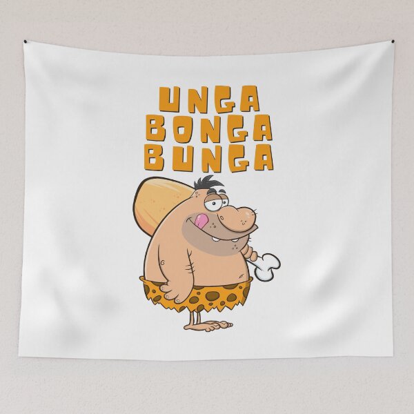 Item preview, Unga Bonga Bunga Caveman Orange Letters designed and sold by podguy.