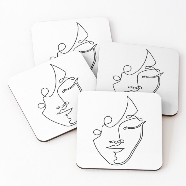 Item preview, Line art woman's face designed and sold by MyMaryDesign.