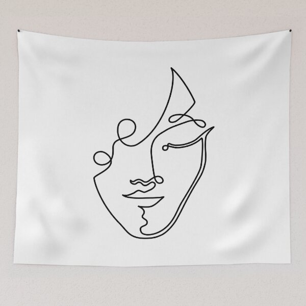 Item preview, Line art woman's face designed and sold by MyMaryDesign.