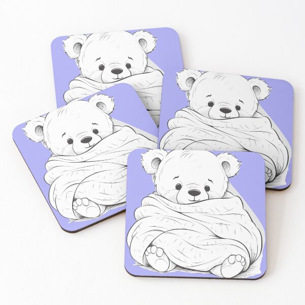 Artikelvorschau, Teddybär in eine kuschelige Decke gehüllt entworfen und verkauft von BLOBBOF.