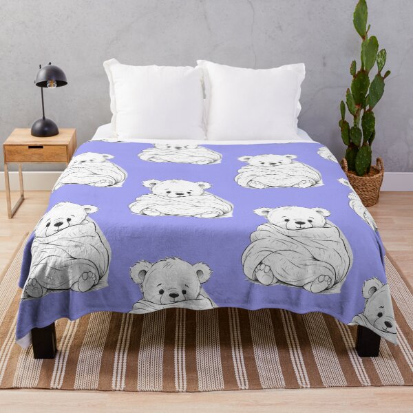 Artikelvorschau, Teddybär in eine kuschelige Decke gehüllt entworfen und verkauft von BLOBBOF.