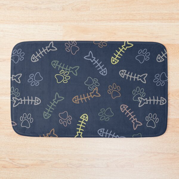 Item preview, Fishbone and Paw Colorful Pattern designed and sold by artbybiyan.