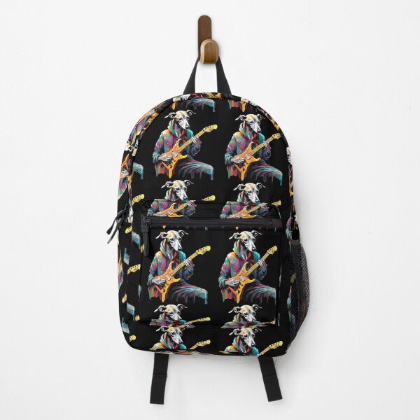 Item preview, Cool Whippet in a Hoodie Playing a Guitar designed and sold by Ameiva-Apparel.