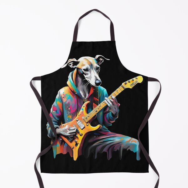 Item preview, Cool Whippet in a Hoodie Playing a Guitar designed and sold by Ameiva-Apparel.
