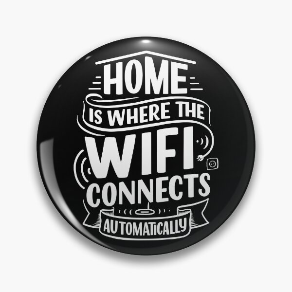 Artikelvorschau, Funny t-shirt - home is where the wifi connects entworfen und verkauft von Funky Fibers.