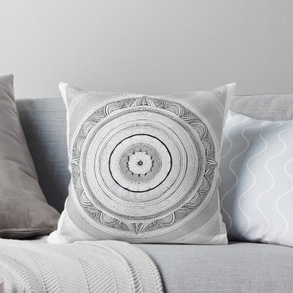Item preview, Black and White Mandala Circle for Meditation 01 by MMA designed and sold by spacemandala.