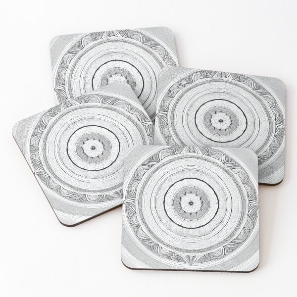 Item preview, Black and White Mandala Circle for Meditation 01 by MMA designed and sold by spacemandala.