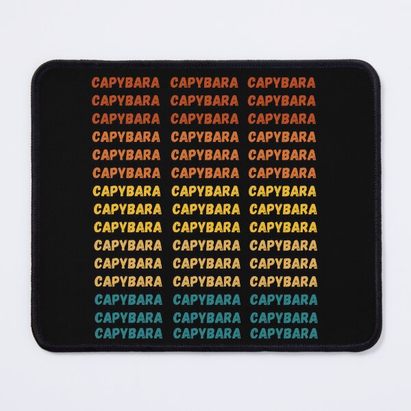 Item preview, Capybara capybara capybara, retro sunset inscription designed and sold by Mateusz Majcherek.