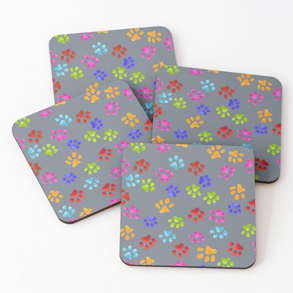 Item preview, Paw Prints Battleship Grey designed and sold by Profitrip.