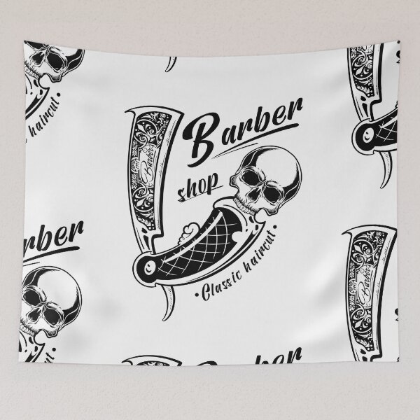 Item preview, Barber shop Classic haircut, razor designed and sold by RysikGraphic.
