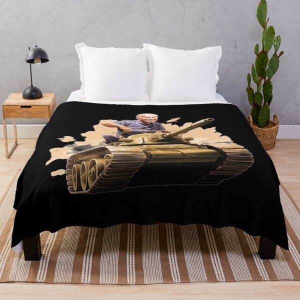 Item preview, Joe Biden rides tank, funny caricature, comic joyride designed and sold by Mateusz Majcherek.