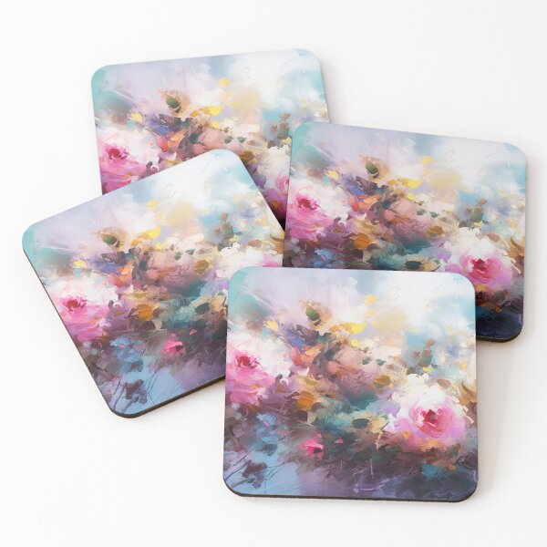 Item preview, Rose garden Impressionism painting 10 designed and sold by Red Witch Art.