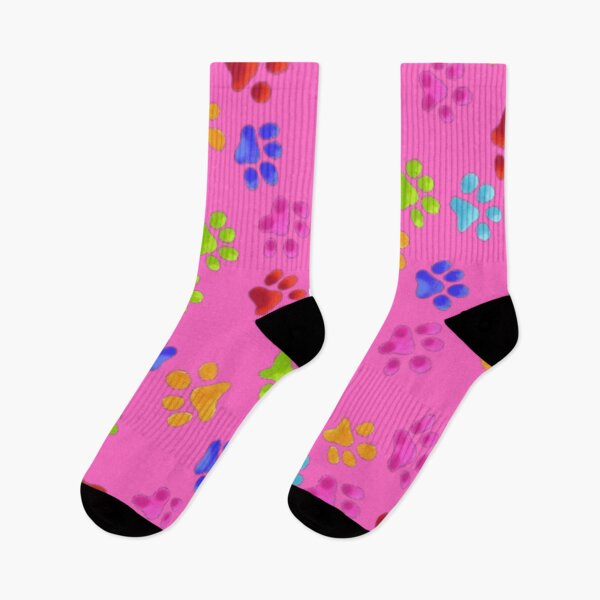 Item preview, Paw Prints Colorful On Pink designed and sold by Profitrip.