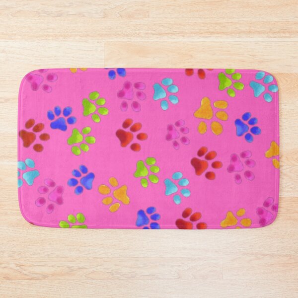 Item preview, Paw Prints Colorful On Pink designed and sold by Profitrip.