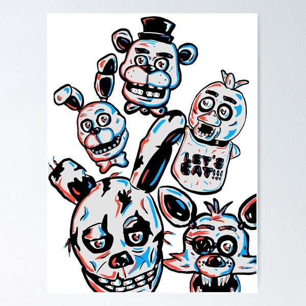  Five Nights at Freddy's - Celebrate Wall Poster with Push Pins  : Office Products