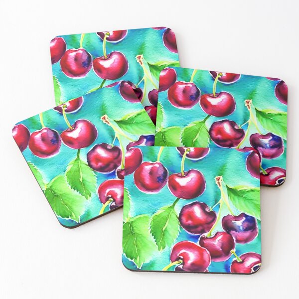 Item preview, Watercolor Cherries Pattern designed and sold by theWeppen.
